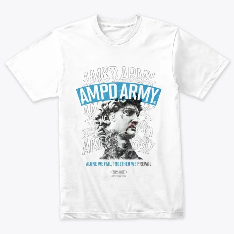 AMPD ARMY PREVAIL TRI-BLEND TEE WHITE